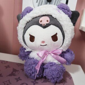Sanrio Kuromi Plushie in Purple Panda Costume omg shes too cute